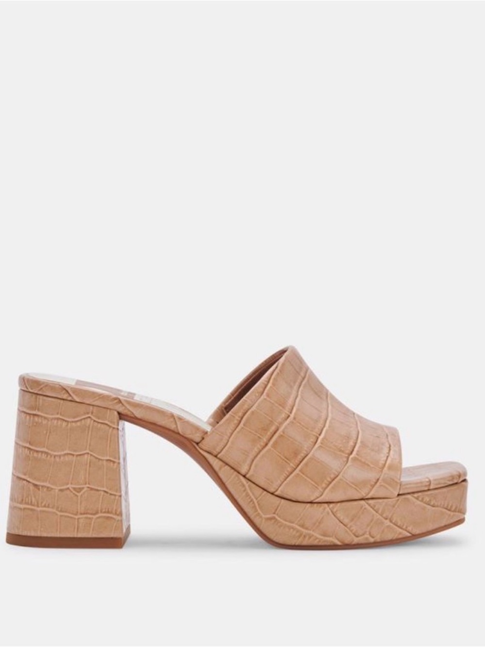Dolce Vita Marsha Cafe Embossed Stella Block Heel Sandal